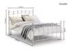Land Of Beds Lily White Metal Double Bed Frame4