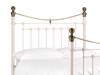 Land Of Beds Primrose Stone White Metal Bed Frame2
