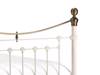 Land Of Beds Primrose Stone White Metal Bed Frame3