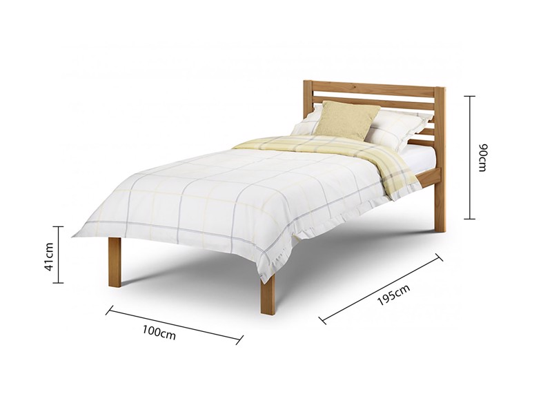 Land Of Beds Chesham Pine Wooden Single Bed Frame2