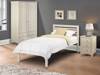 Land Of Beds Chesham Stone White Wooden Single Bed Frame1