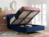 Land Of Beds Nerissa Blue Fabric King Size Ottoman Bed2
