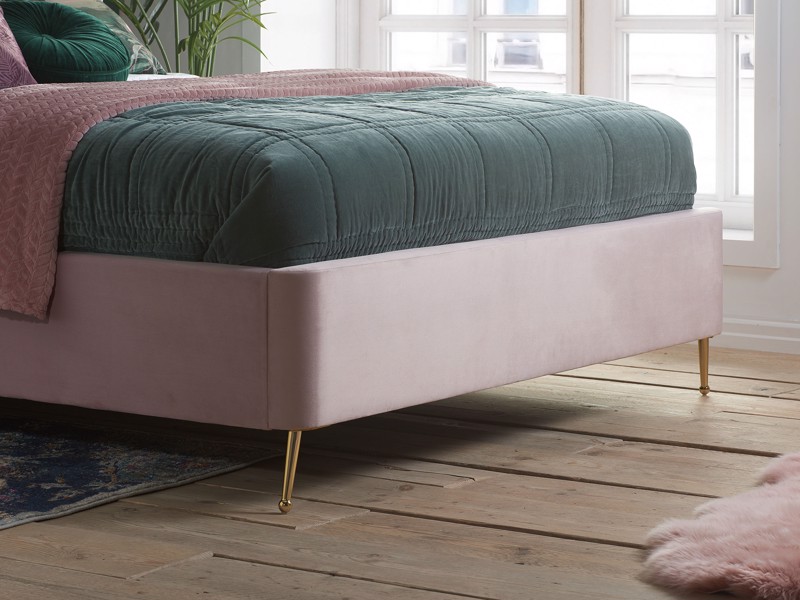 Land Of Beds Nerissa Pink Fabric Ottoman Bed6
