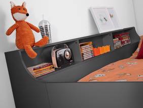 Land Of Beds Gaston Dark Grey Wooden Kids Bed2