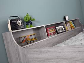 Land Of Beds Gaston Grey Oak Wooden Kids Bed2
