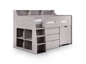 Land Of Beds Gaston Grey Oak Wooden Kids Bed4