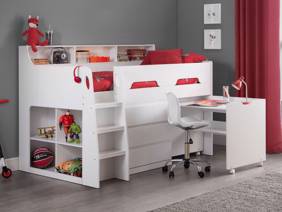 Land Of Beds Gaston White Wooden Kids Bed1