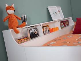 Land Of Beds Gaston White Wooden Kids Bed2
