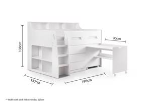 Land Of Beds Gaston White Wooden Kids Bed5
