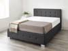 Land Of Beds Lola Black Fabric Ottoman Bed1