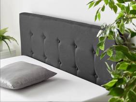 Land Of Beds Lola Black Fabric King Size Ottoman Bed4