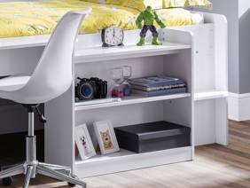 Land Of Beds Randall White Wooden Midsleeper Kids Bed2