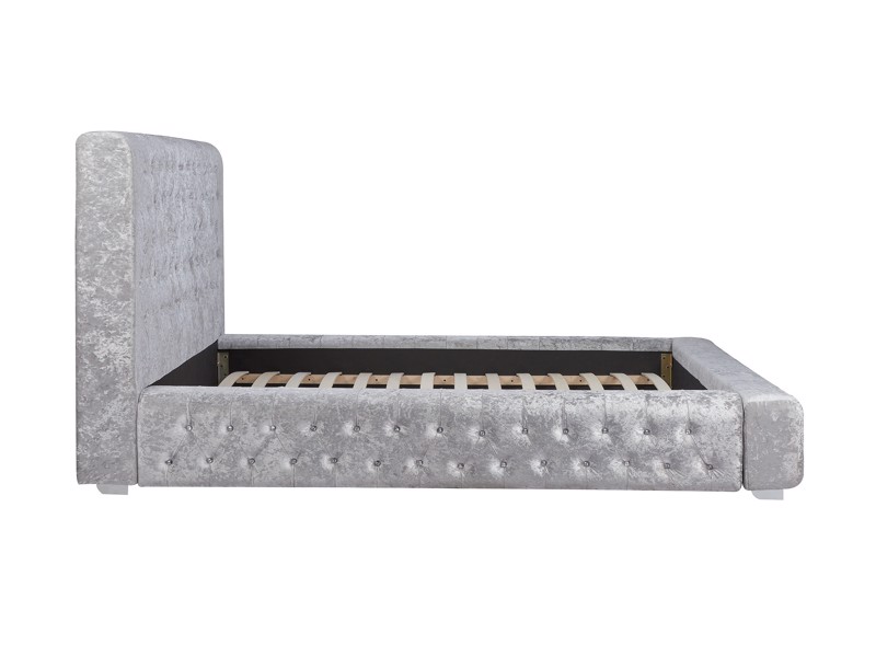Land Of Beds Majesty Silver Grey Fabric Bed Frame7