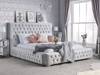 Land Of Beds Majesty Silver Grey Fabric Bed Frame1