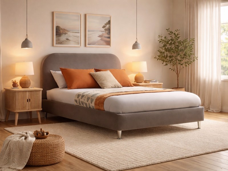 Silentnight Fara Fabric Super King Size Bed Frame1