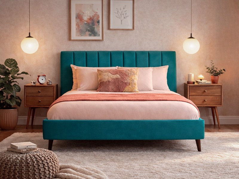 Silentnight Octavia Fabric Double Bed Frame2