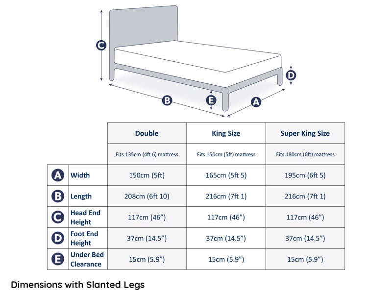 Silentnight Oriana Fabric King Size Bed Frame8