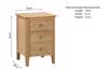 Land Of Beds Crosby 3 Drawer Bedside Table5