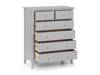 Land Of Beds Leyton Grey 4 and 2 Standard Chest of Drawers2