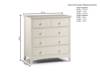 Land Of Beds Leyton White 3 and 2 Standard Chest of Drawers4