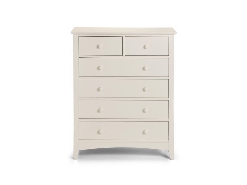 Land Of Beds Leyton White 4 and 2 Standard Chest of Drawers1