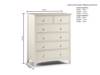 Land Of Beds Leyton White 4 and 2 Standard Chest of Drawers4