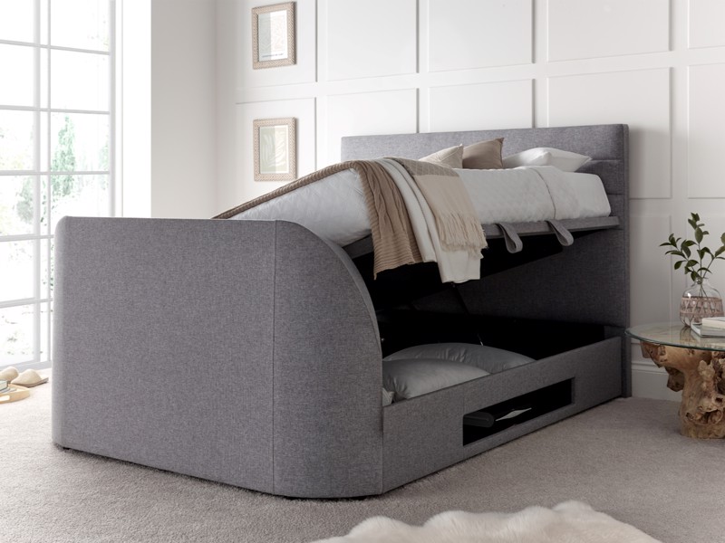 Land Of Beds Harding Marbella Grey Fabric TV Bed2
