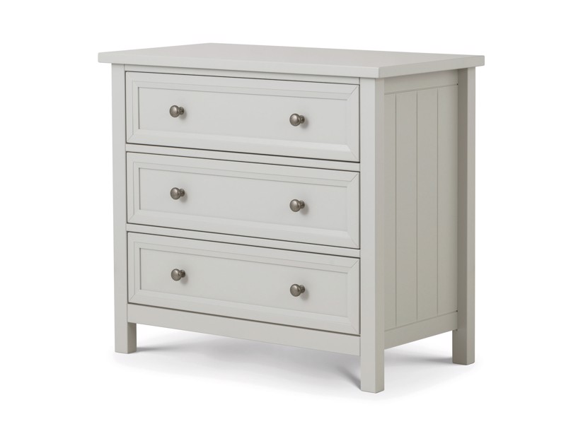 Land Of Beds Bellatrix Dove Grey 3 Drawer Chest of Drawers1