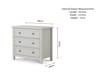 Land Of Beds Bellatrix Dove Grey 3 Drawer Chest of Drawers3