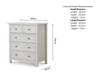 Land Of Beds Bellatrix Dove Grey 3 and 2 Standard Chest of Drawers3
