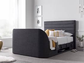 Land Of Beds Harding Slate Fabric TV Bed3