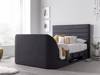 Land Of Beds Harding Slate Fabric Super King Size TV Bed3