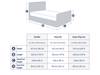 Land Of Beds Harding Slate Fabric Super King Size TV Bed4
