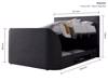 Land Of Beds Harding Slate Fabric TV Ottoman Bed5