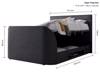 Land Of Beds Harding Slate Fabric TV Ottoman Bed6