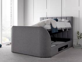 Land Of Beds Carter Marbella Grey Fabric TV Bed2