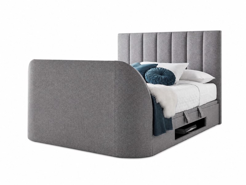 Land Of Beds Carter Marbella Grey Fabric TV Bed4