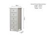 Land Of Beds Bellatrix Dove Grey 5 Drawer Tall Chest of Drawers3