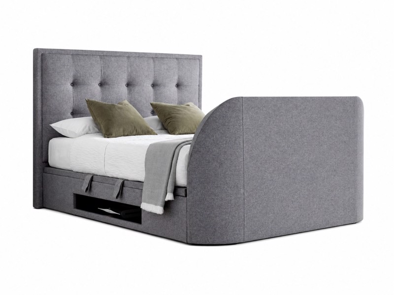 Land Of Beds Cleveland Marbella Grey Fabric TV Bed4