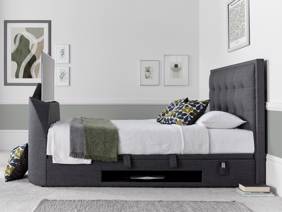 Land Of Beds Cleveland Slate Fabric TV Bed1