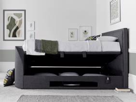 Land Of Beds Cleveland Slate Fabric TV Bed2