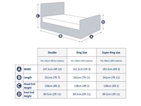 Land Of Beds Cleveland Slate Fabric TV Bed4
