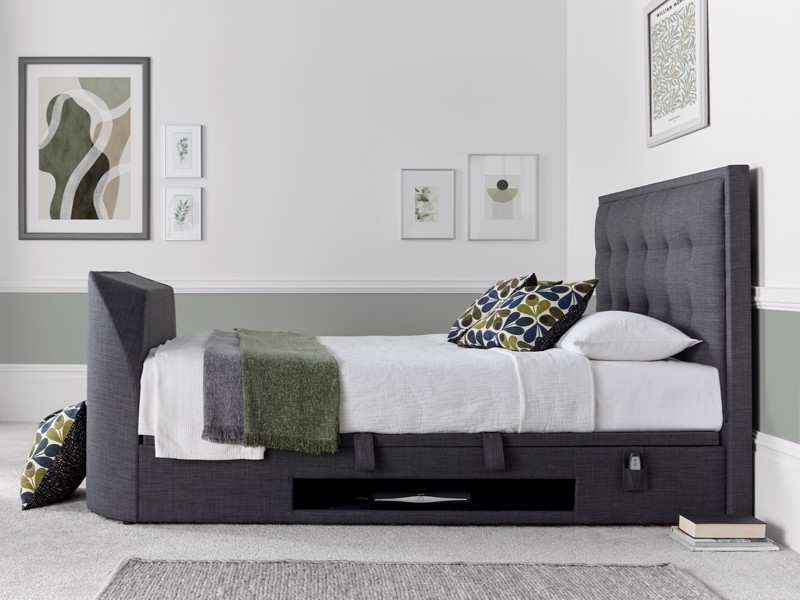 Land Of Beds Cleveland Slate Fabric TV Bed3