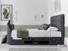 Land Of Beds Cleveland Slate Fabric TV Ottoman Bed1