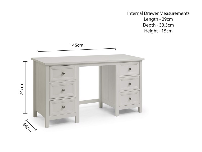 Land Of Beds Bellatrix Dove Grey Dressing Table5