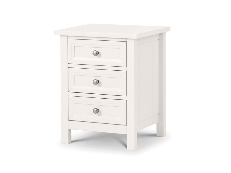Land Of Beds Bellatrix Surf White 3 Drawer Standard Chest of Drawers1