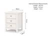 Land Of Beds Bellatrix Surf White 3 Drawer Standard Chest of Drawers3