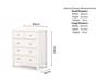 Land Of Beds Bellatrix Surf White 3 and 2 Drawer Chest of Drawers3