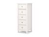 Land Of Beds Bellatrix Surf White 5 Drawer Tall Chest of Drawers1