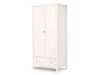 Land Of Beds Bellatrix Surf White 2 Door Combination Wardrobe1